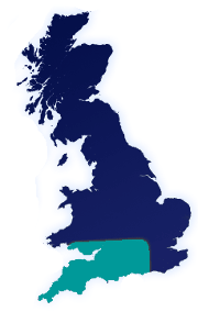 Image of areas covered in the UK