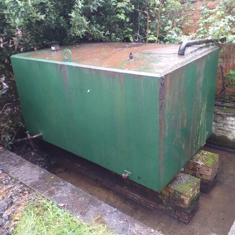 Old tank for removal and replacement